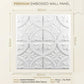 White Ornamental Floral Design 3D PVC Ceiling Panel Measurement View