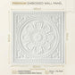 White Regal Ornate Design 3D PVC Ceiling Panel Measurement View