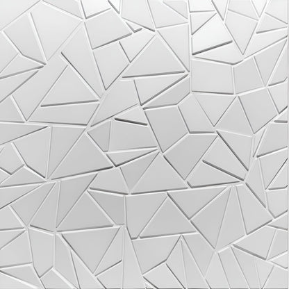 Matt White Self Adhesive 3D Panels Triangle Design