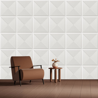 White Self Adhesive Panels Square Design TP112