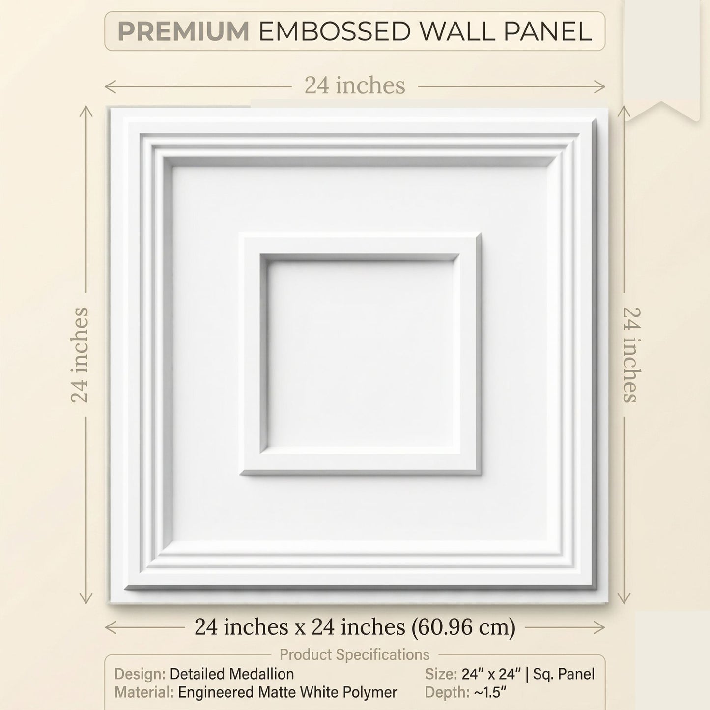 White Square Design 3d Ceiling Panel-3
