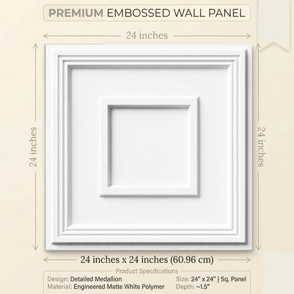 White Square Design 3d Ceiling Panel-3
