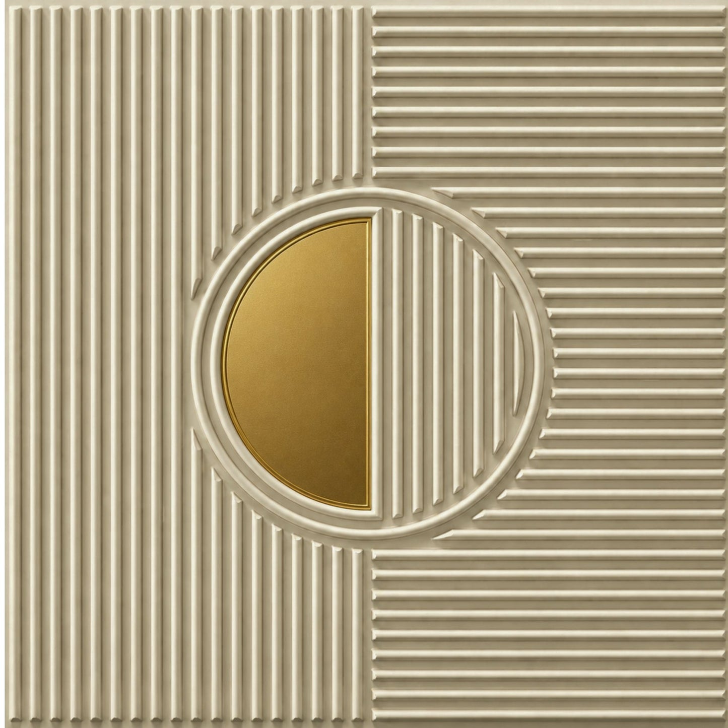 White Tail - Copper Self Adhesive PVC wall Panels Fluted Circle Design
