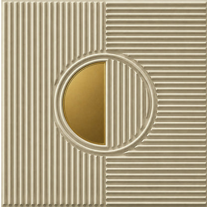 White Tail - Copper Self Adhesive PVC wall Panels Fluted Circle Design
