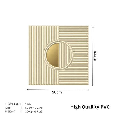 White Tail - Copper Self Adhesive PVC wall Panels Fluted Circle Design
