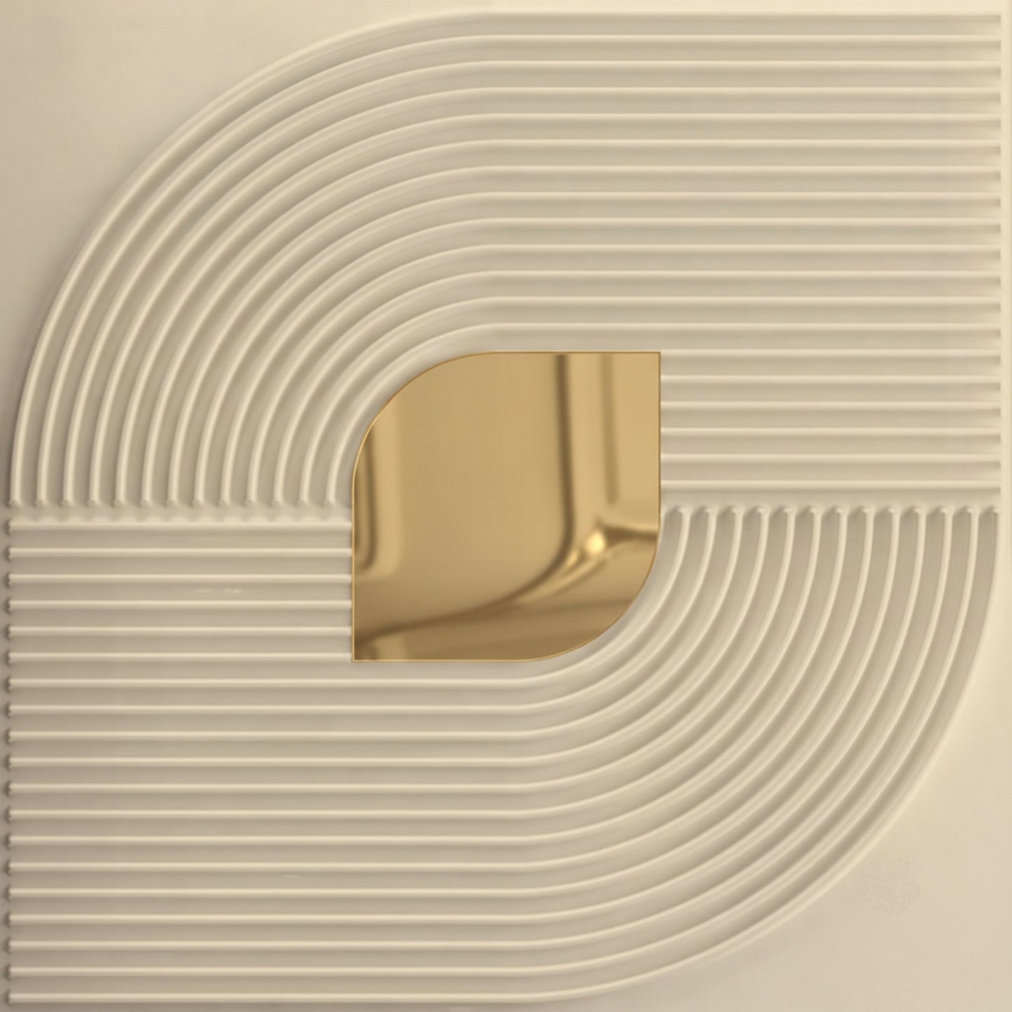 White Tail - Copper Self Adhesive PVC wall Panels Curve Line Design

