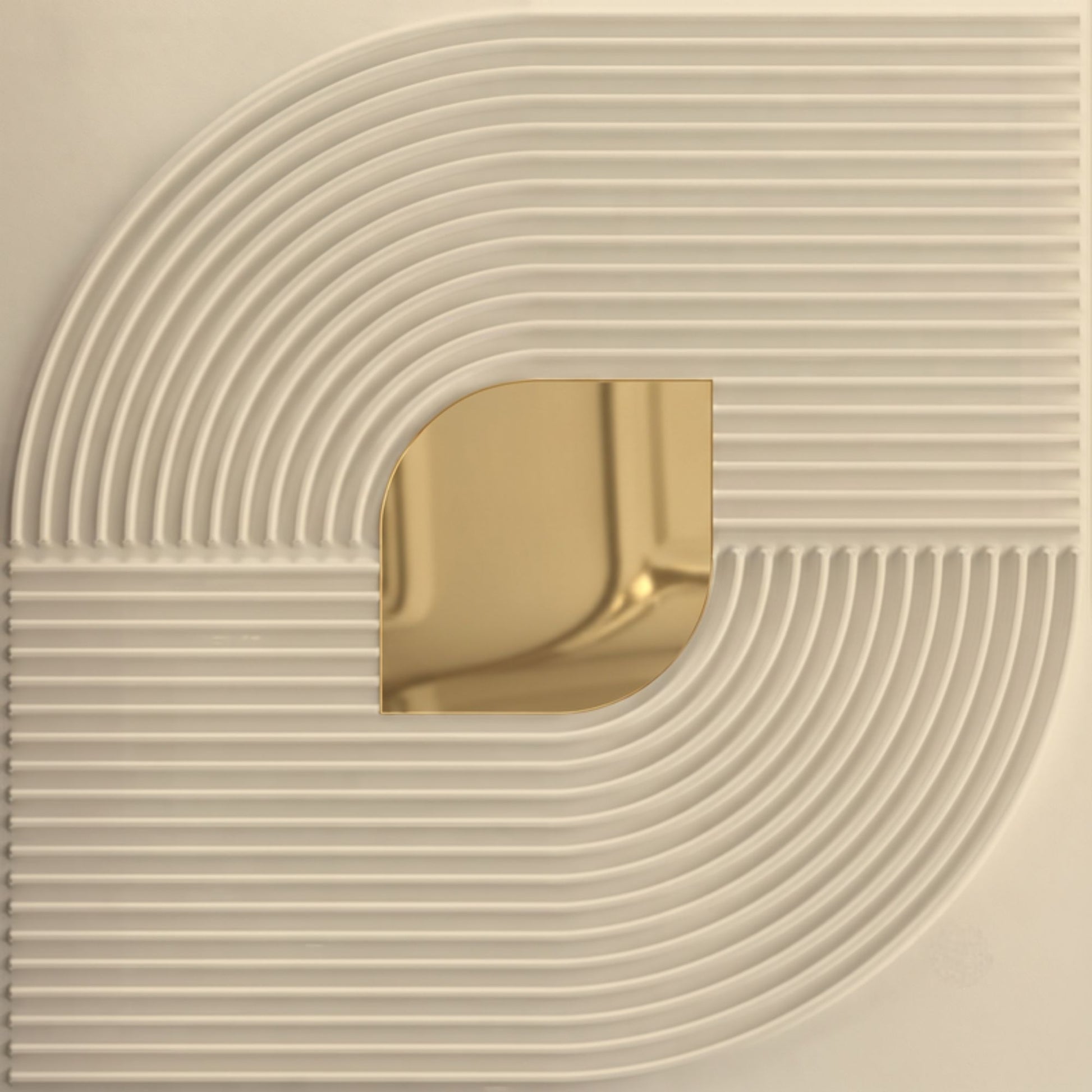 White Tail - Copper Self Adhesive PVC wall Panels Curve Line Design
