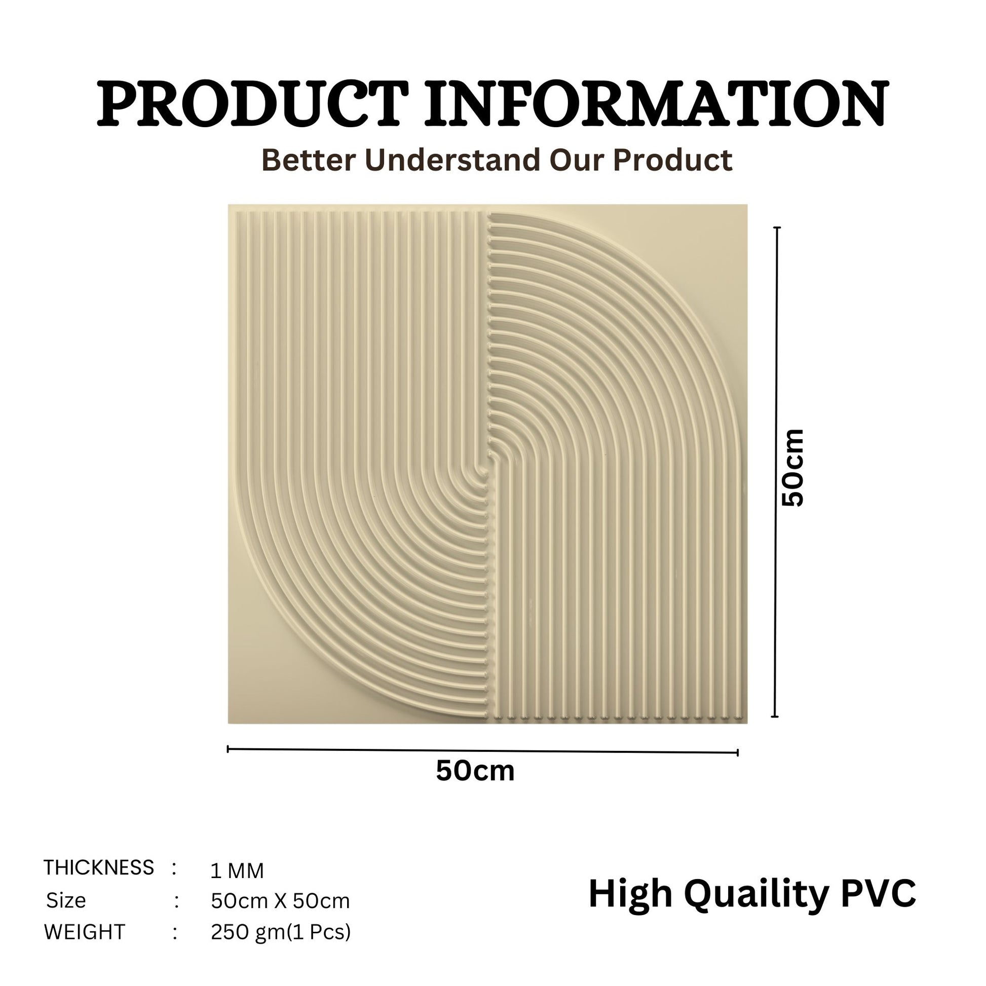 White Tail Self Adhesive Panels Circle Design