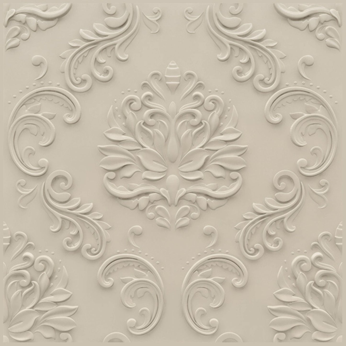 3D Self Adhesive Wall Panel -Damask Design -50x50 cm