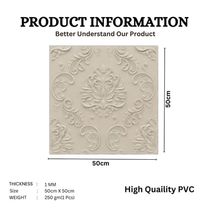 White Tail Self Adhesive Panels Damask Design