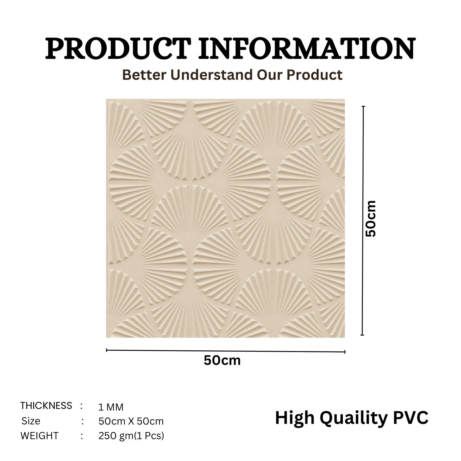 White Tail Self Adhesive Panels Hand Fan Design