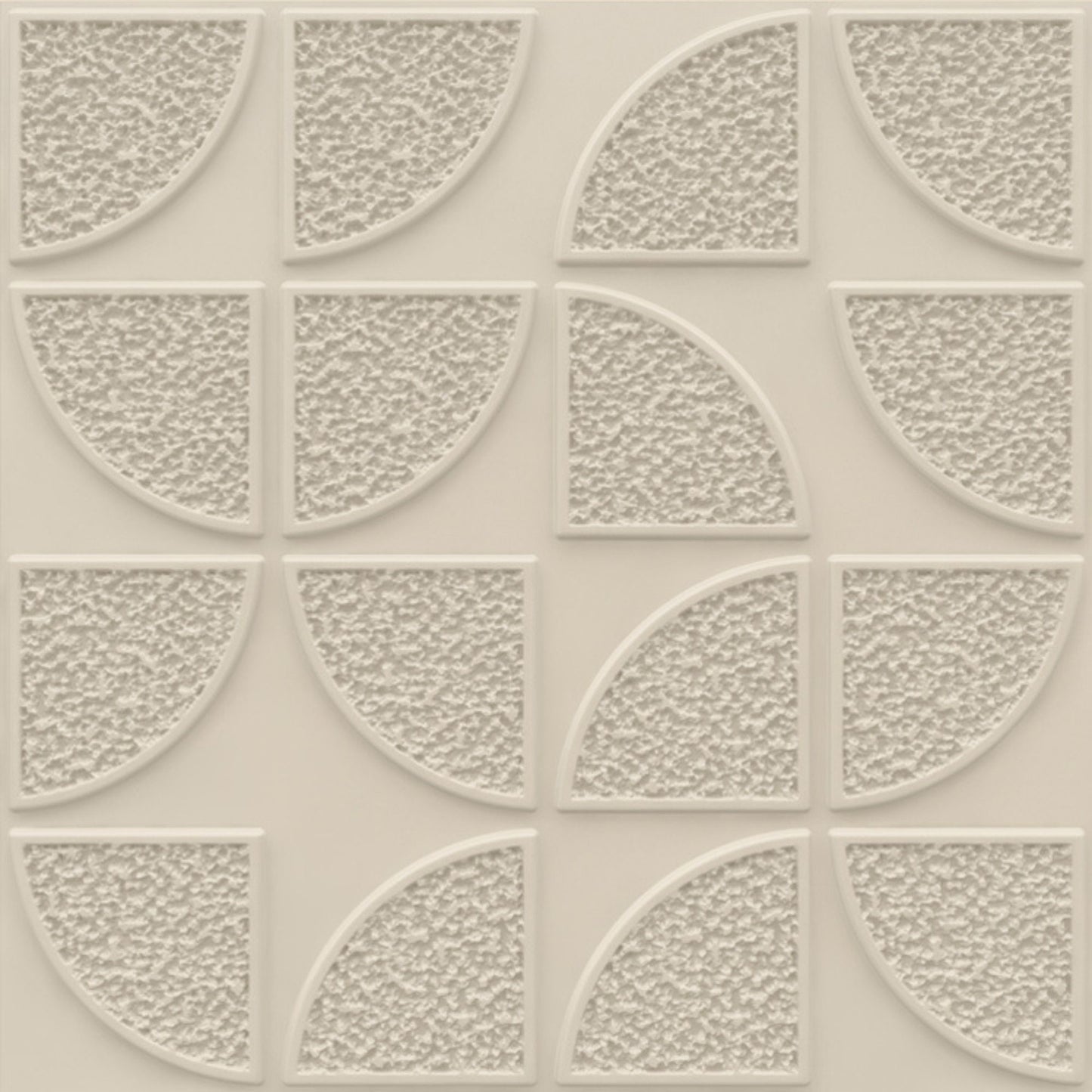 3D Self Adhesive Wall Panel Quarter Circle Design- 50x50cm