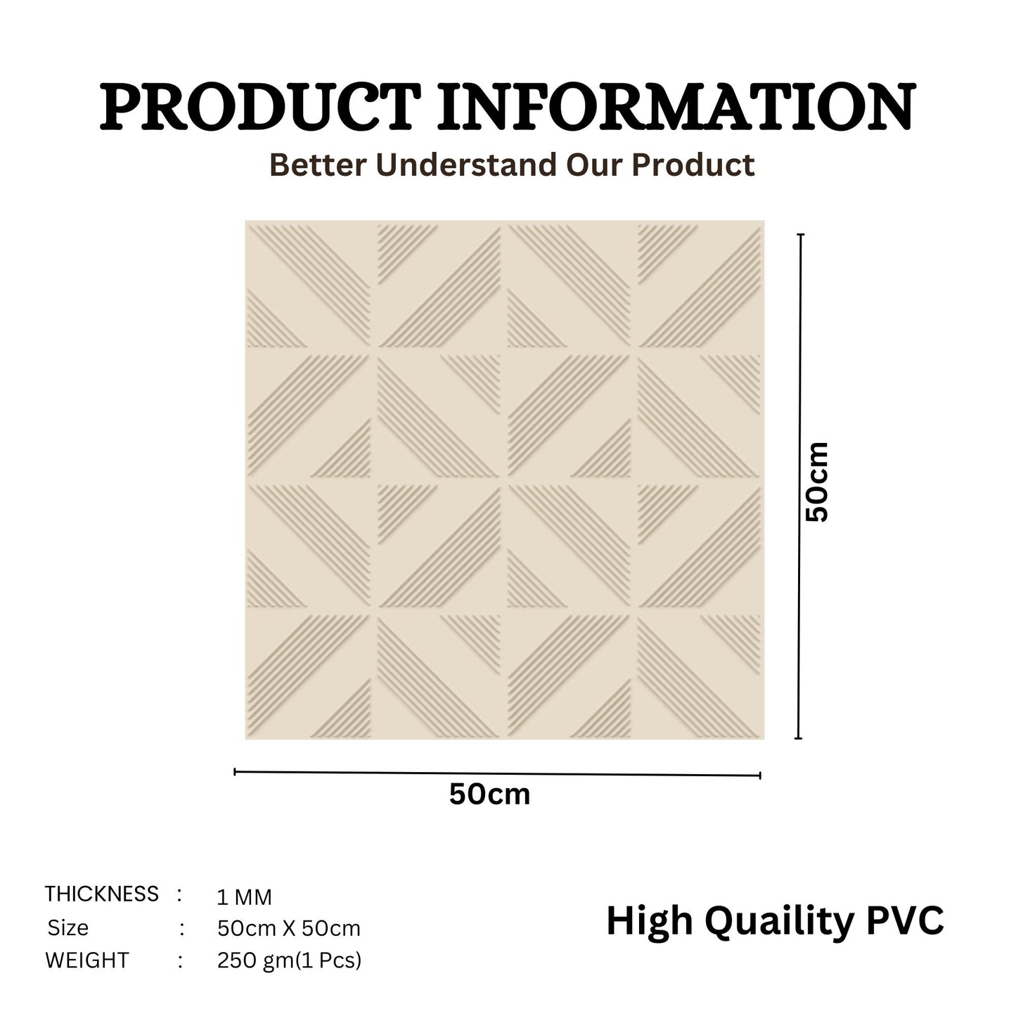 White Tail Self Adhesive Panels triangle Design