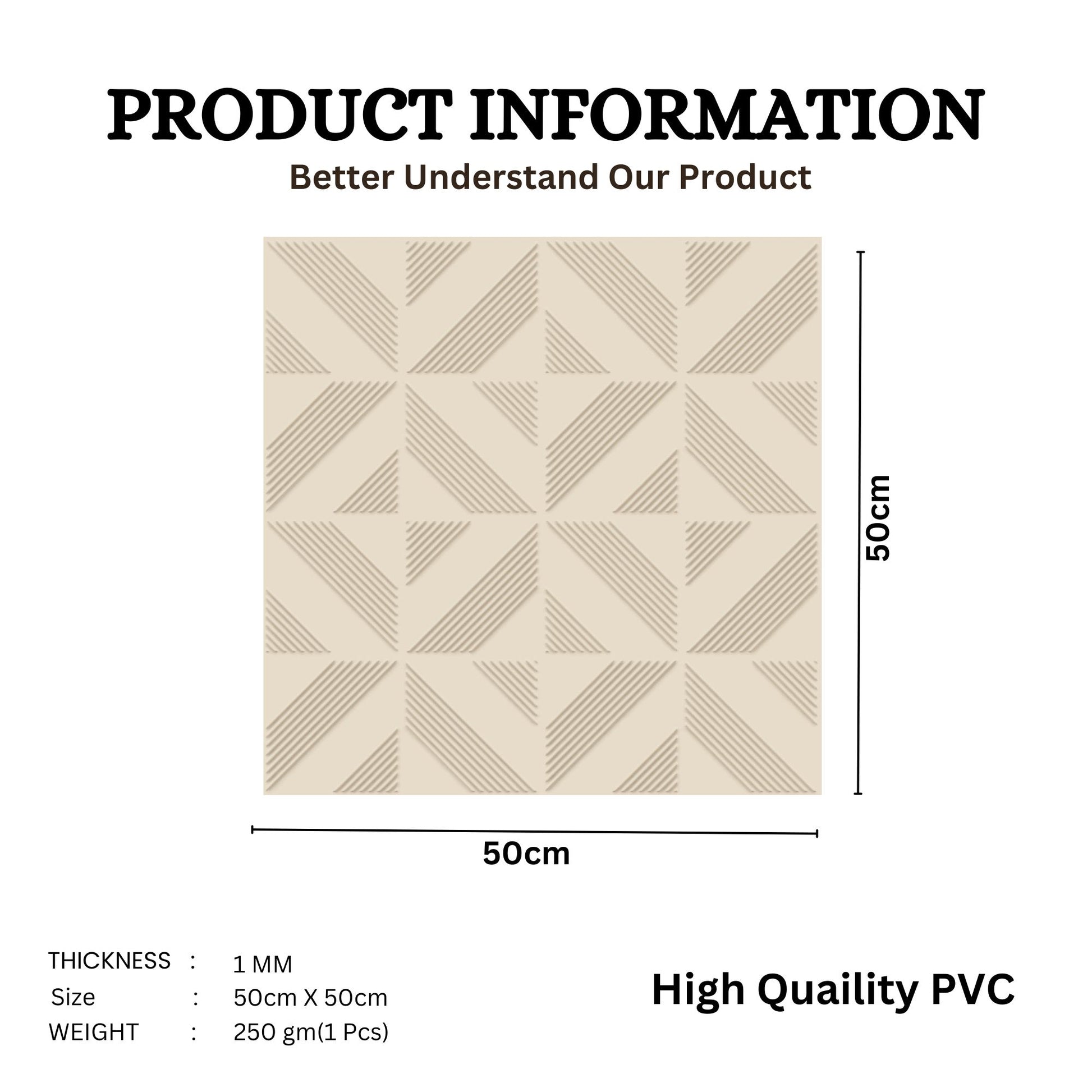 White Tail Self Adhesive Panels triangle Design