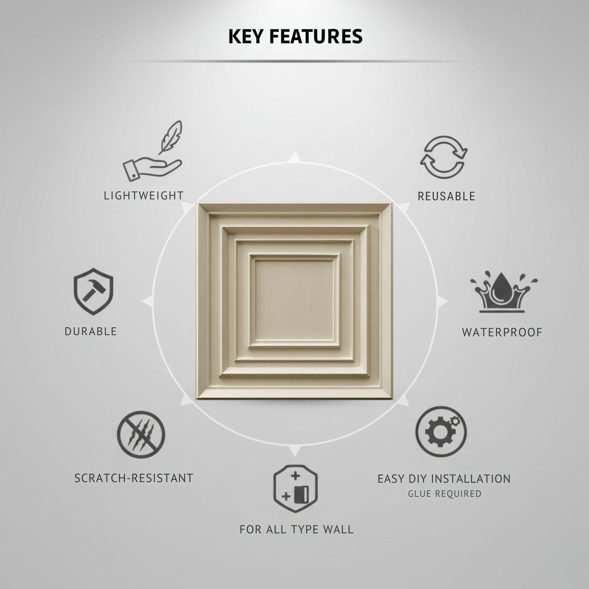 White Tail 3D Wall Panels Accent Design2