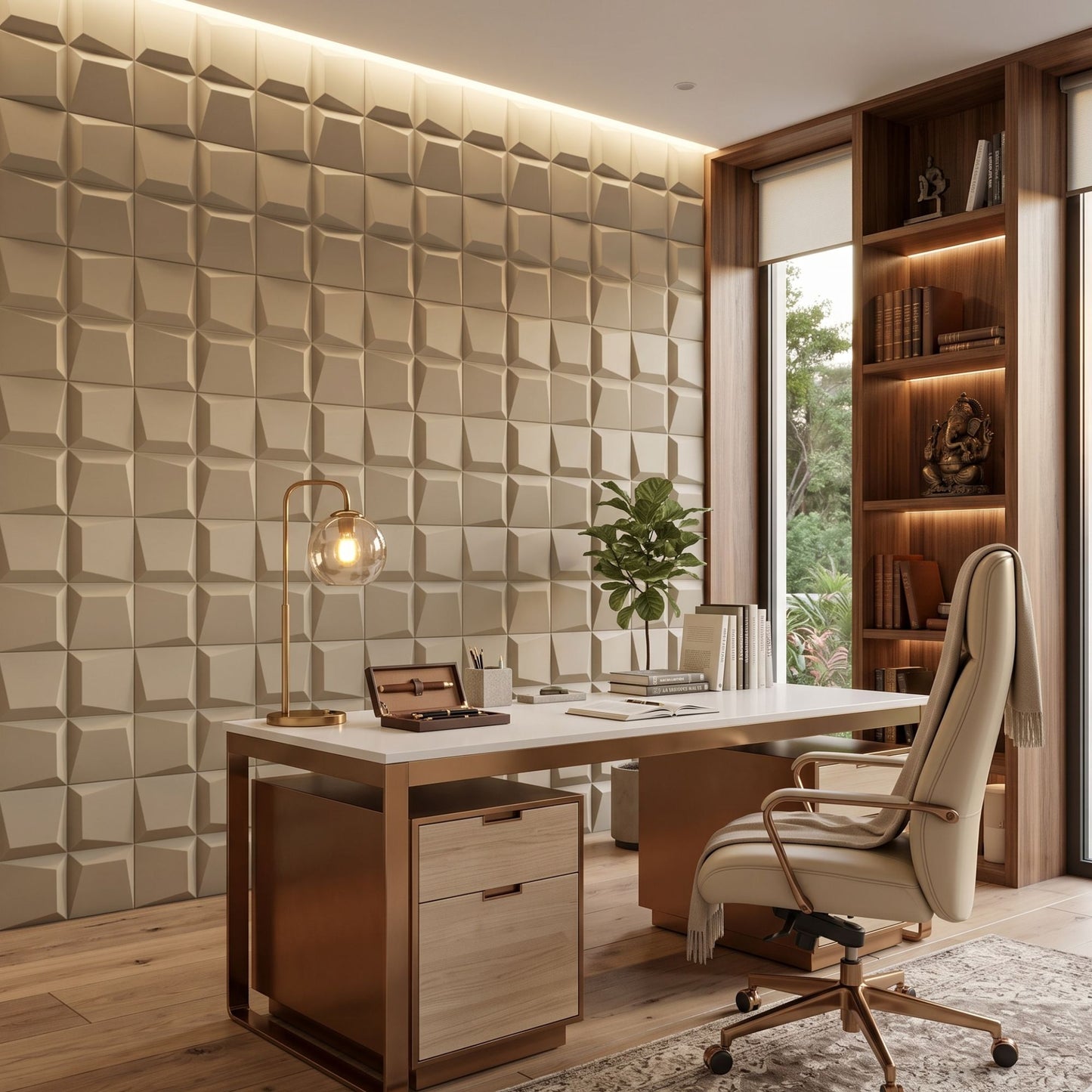 White Tail 3D Wall Panels Cube Design-2