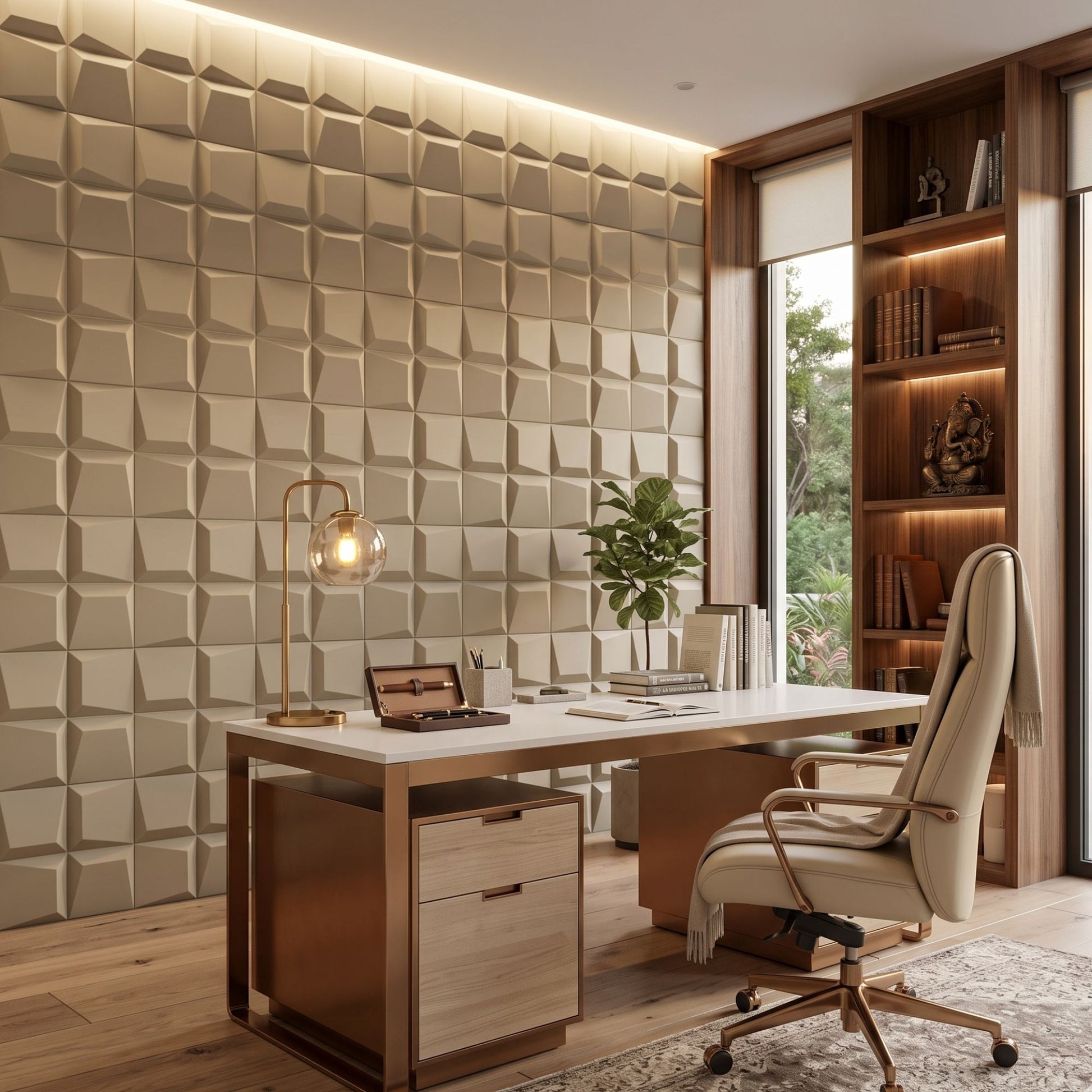 White Tail 3D Wall Panels Cube Design-2