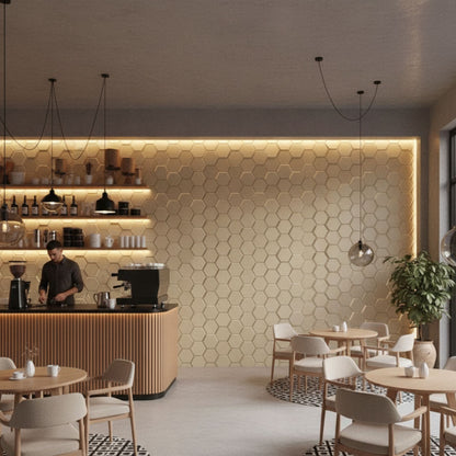 White Tail 3D Wall Panels Hexagon Design-td038