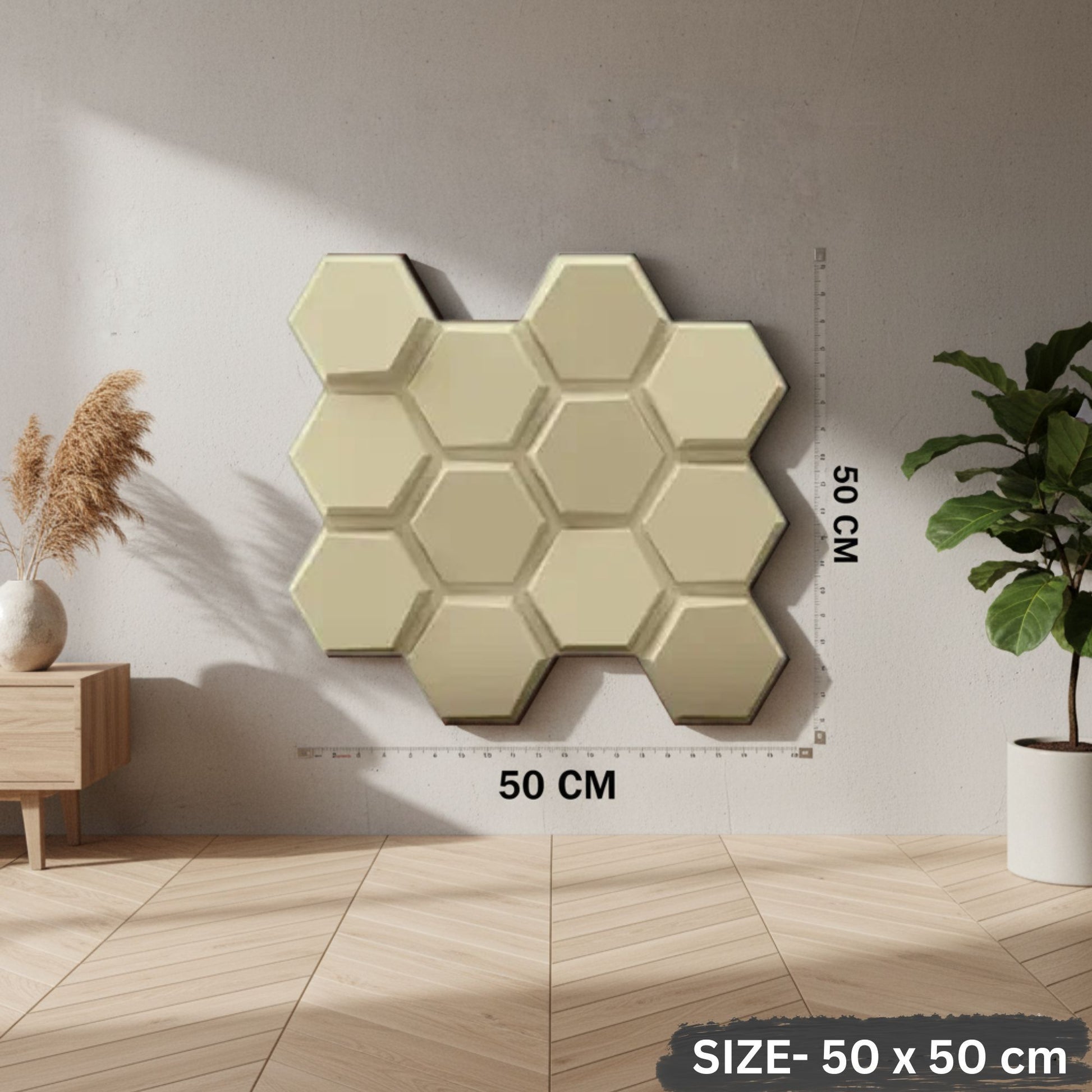White Tail 3D Wall Panels Hexagon Design-td038