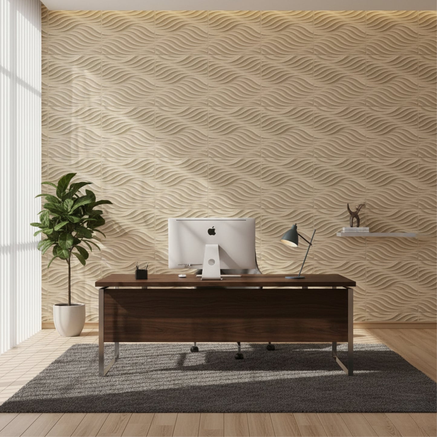 White Tail 3D Wall Panels Swirl Design