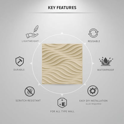 White Tail 3D Wall Panels Swirl Design