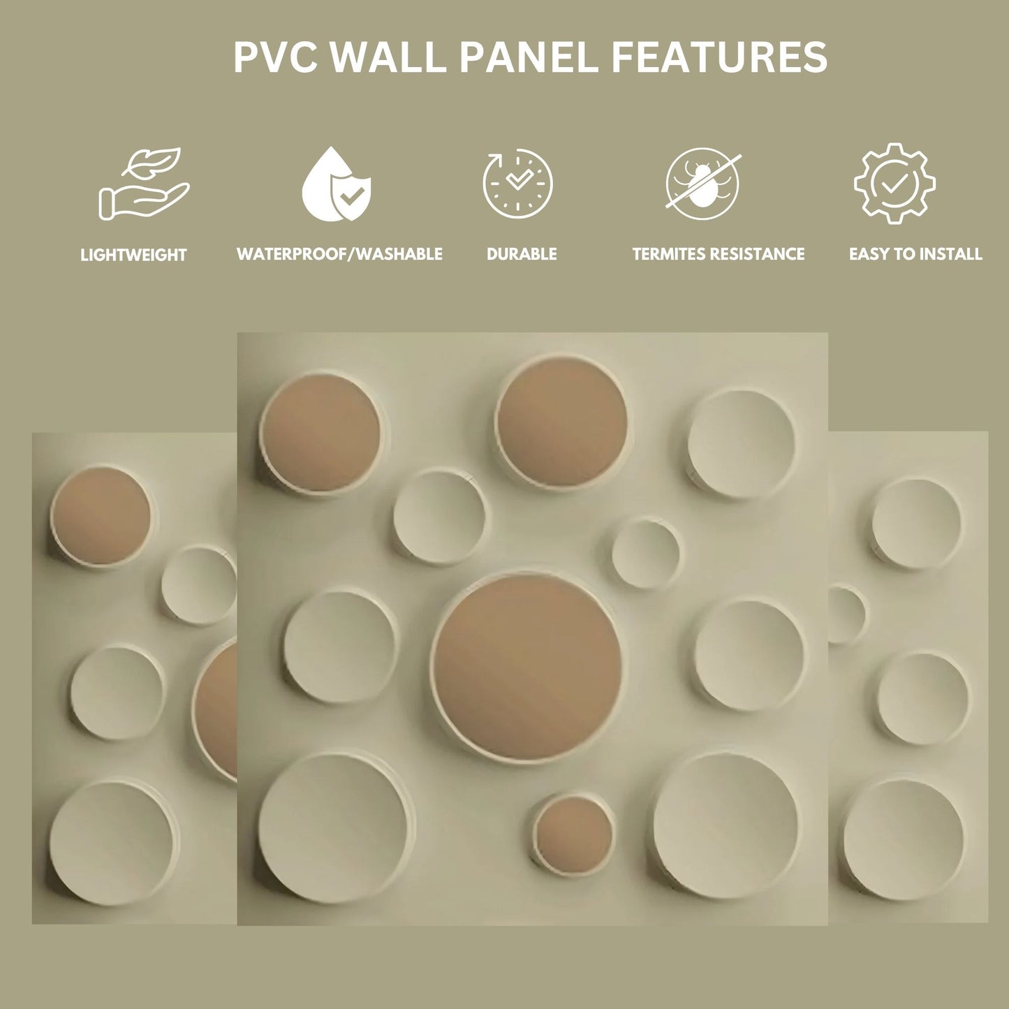 White Tail Acrylic Moon Design 3D Wall Panel-2