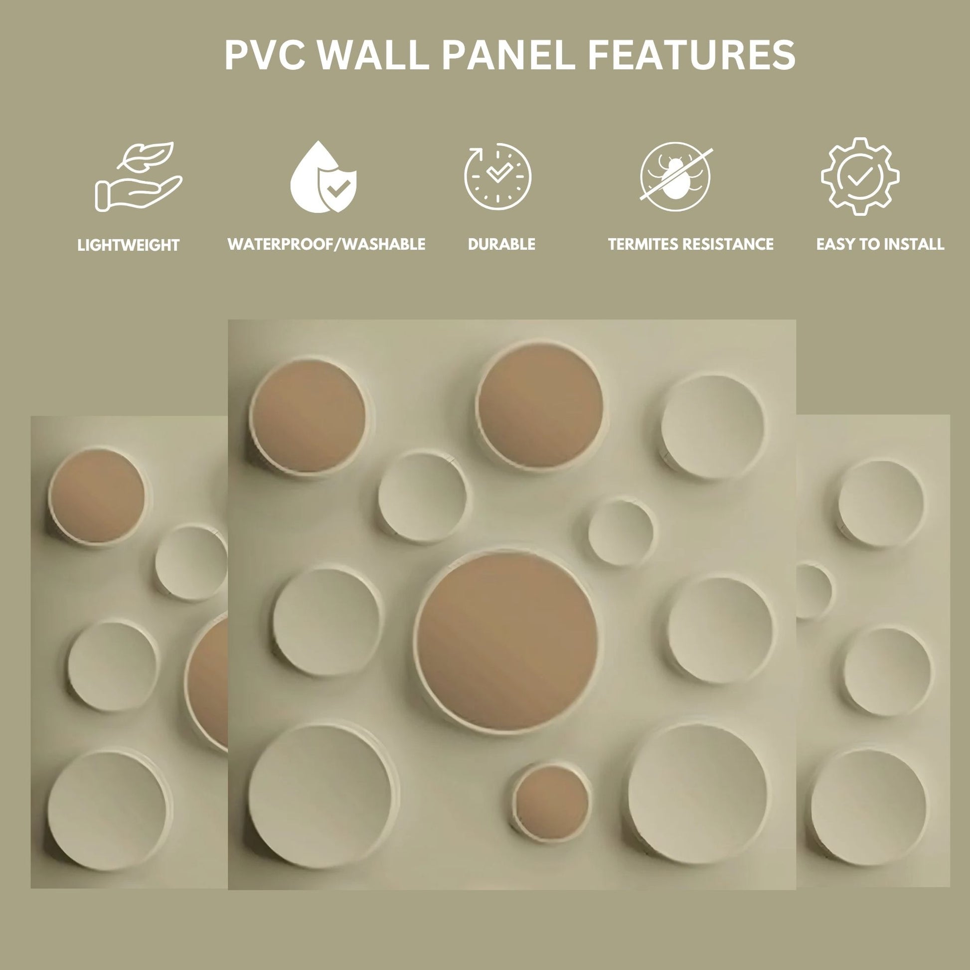 White Tail Acrylic Moon Design 3D Wall Panel-2