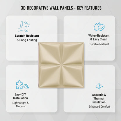 White Tail Bloom Design 3D Wall Panel View-2