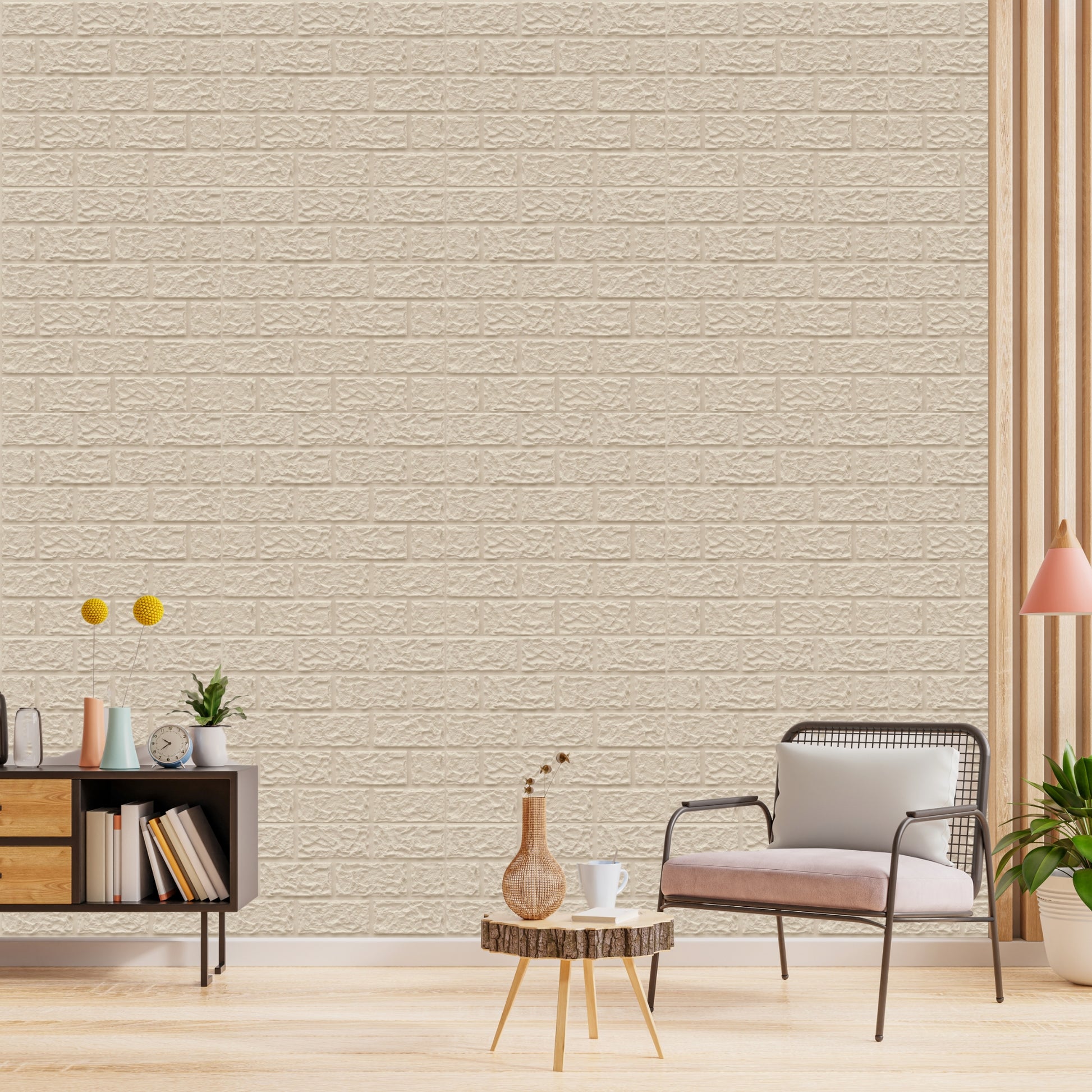 White Tail Self Adhesive 3D Panels Brick Design