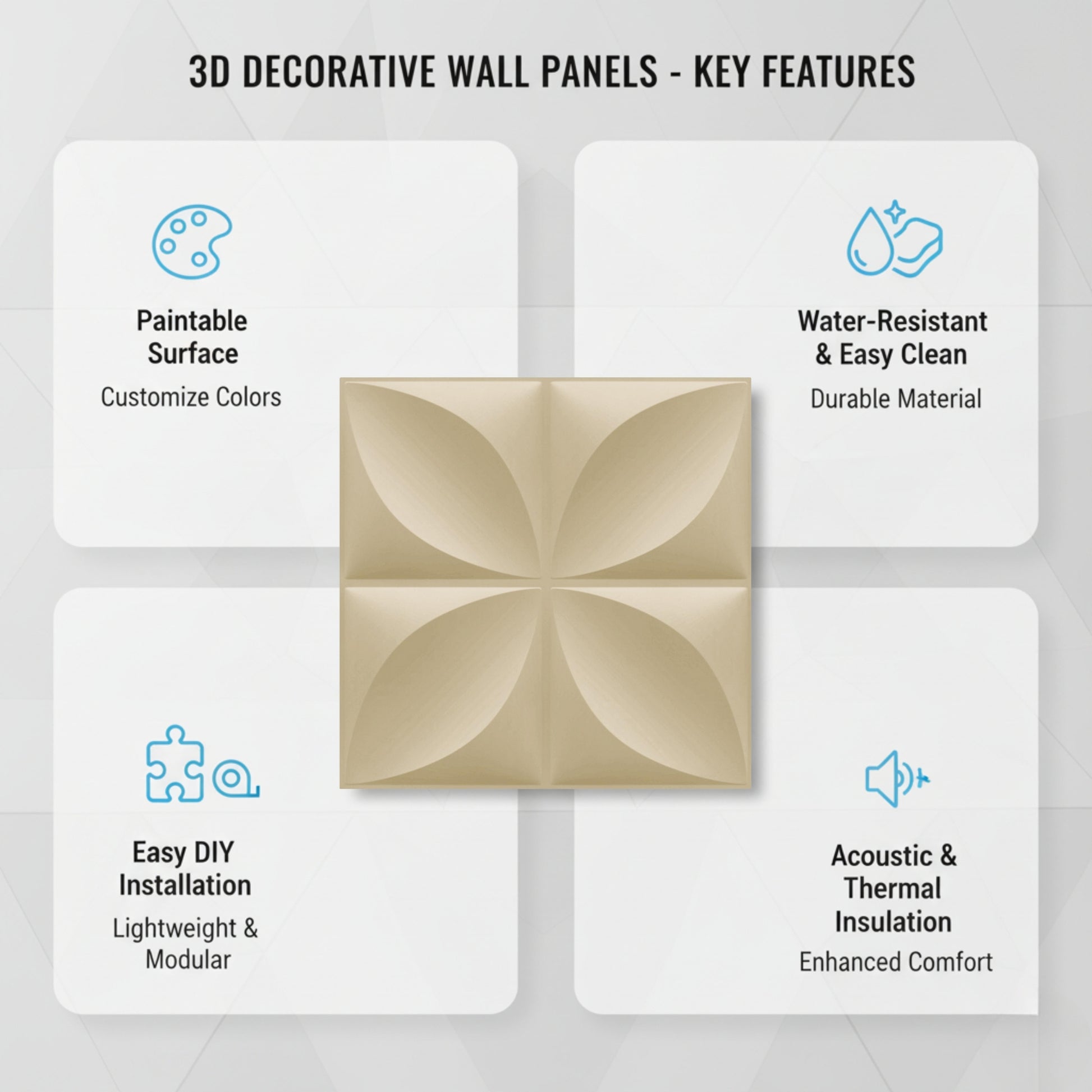 White Tail 3D Wall Panels Butterfly Design