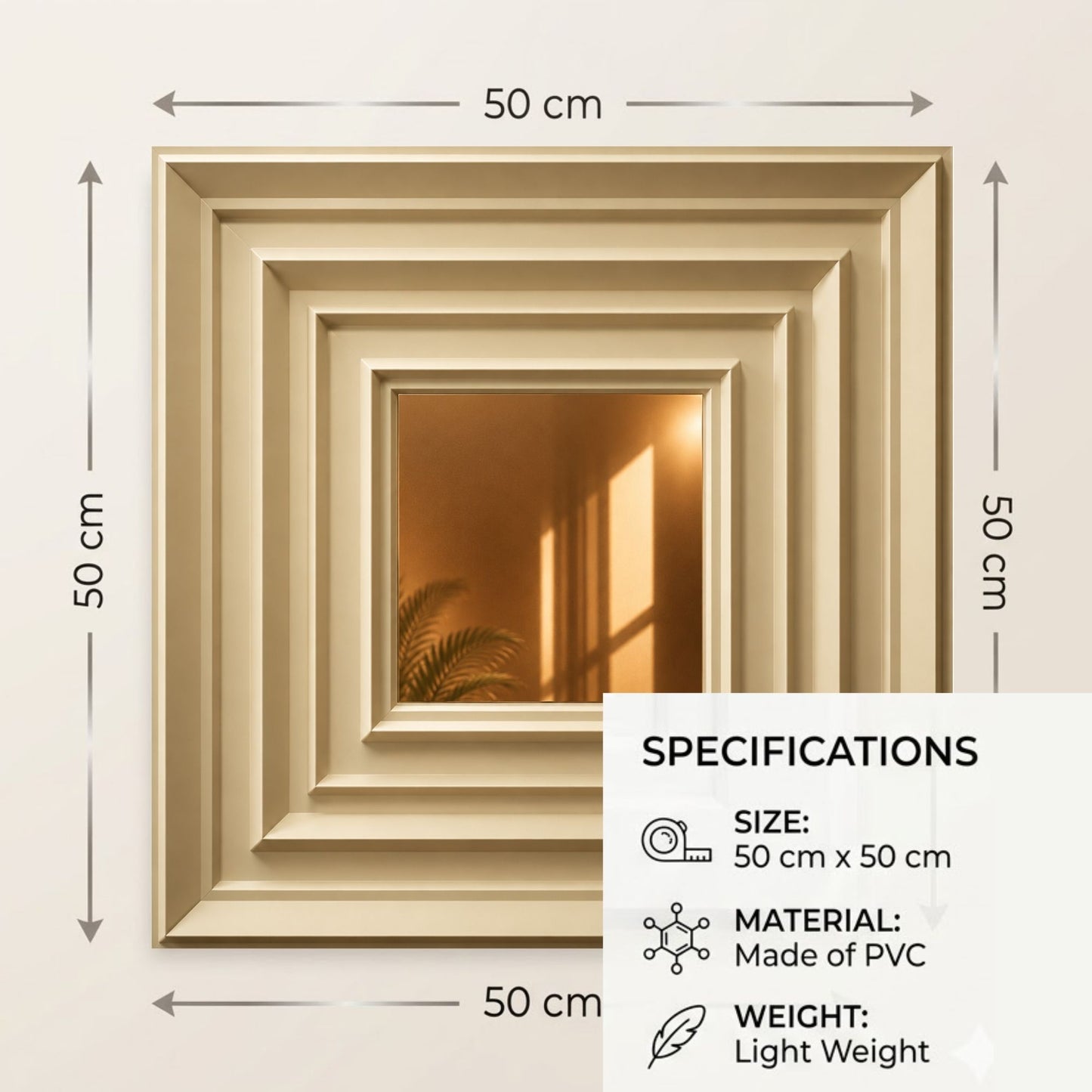 White Tail Copper Accent Design Acrylic 3D Wall Panel-4