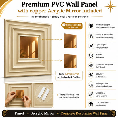White Tail Copper Accent Design Acrylic 3D Wall Panel-6