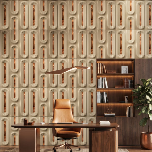 White Tail Copper Acrylic Loops Design 3D Wall Panel-1