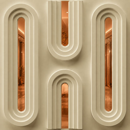 White Tail Copper Acrylic Loops Design 3D Wall Panel