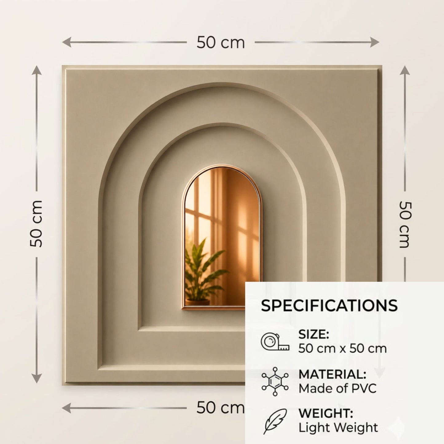 White Tail Copper Archi Design Acrylic 3D Wall Panel-2