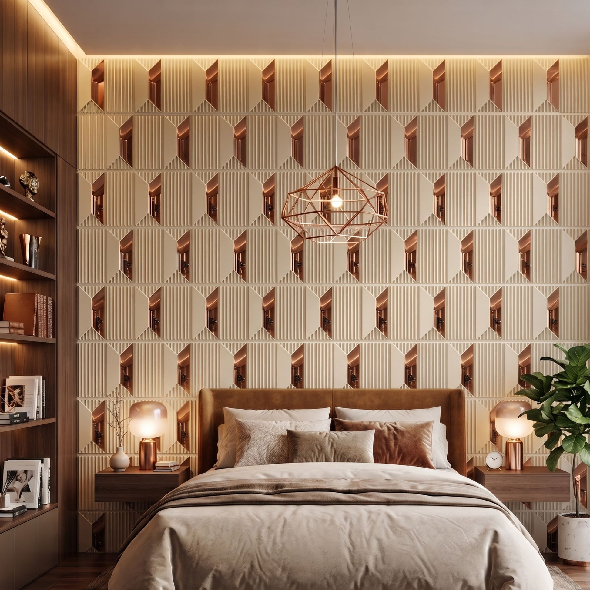 White Tail Copper Artisan Design Acrylic 3D Wall Panel-1
