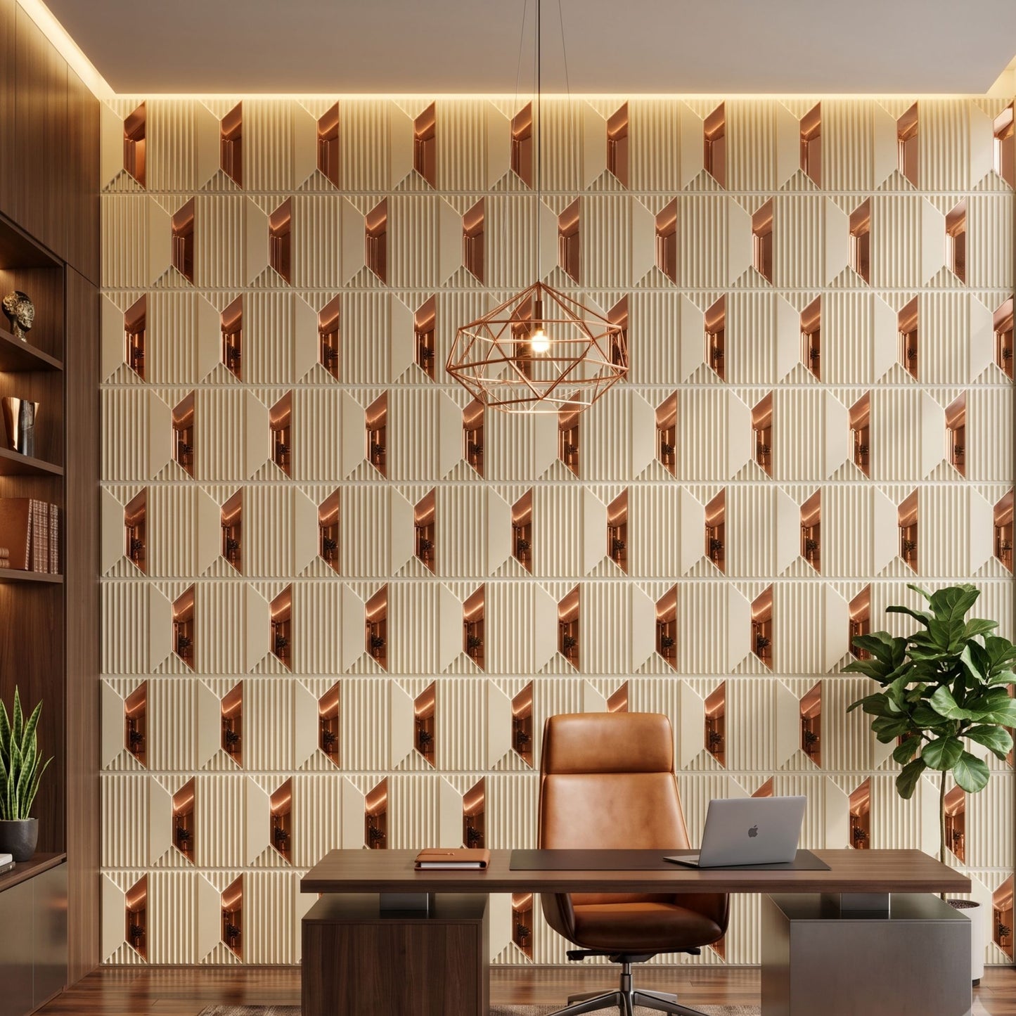 White Tail Copper Artisan Design Acrylic 3D Wall Panel-2