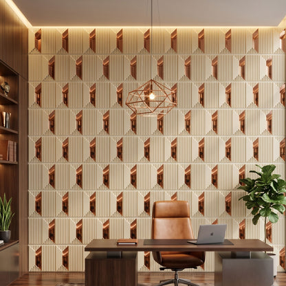 White Tail Copper Artisan Design Acrylic 3D Wall Panel-2
