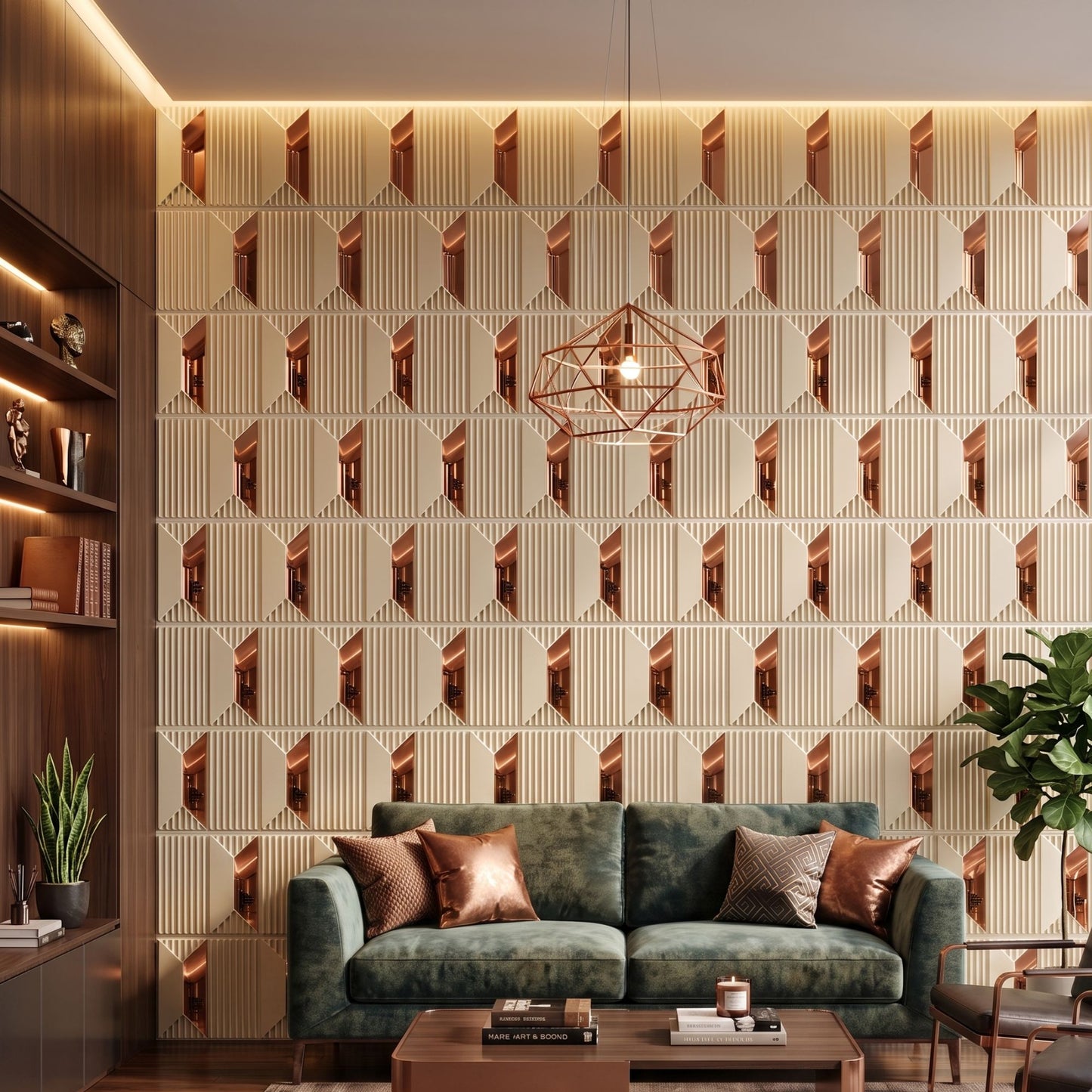 White Tail Copper Artisan Design Acrylic 3D Wall Panel-3