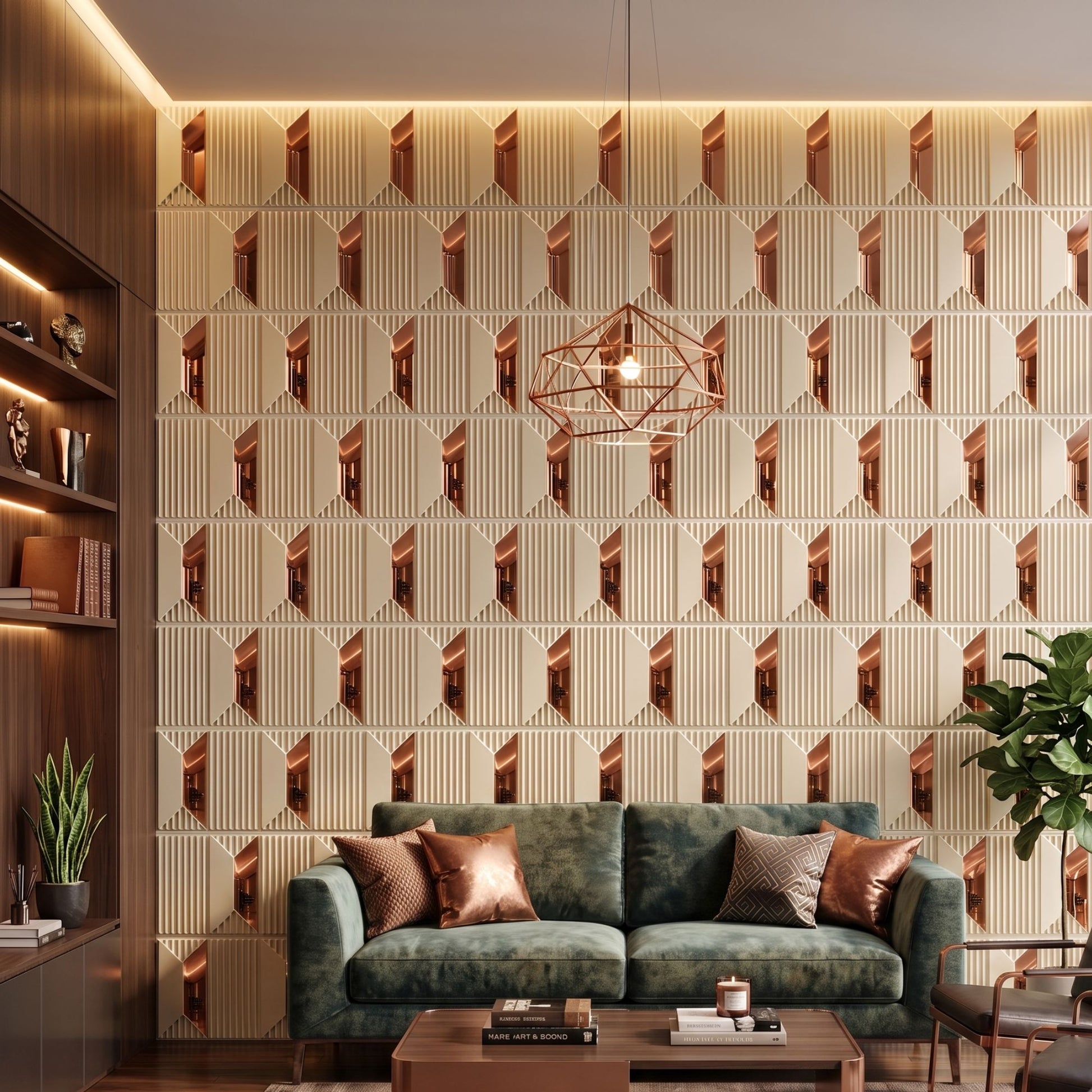 White Tail Copper Artisan Design Acrylic 3D Wall Panel-3