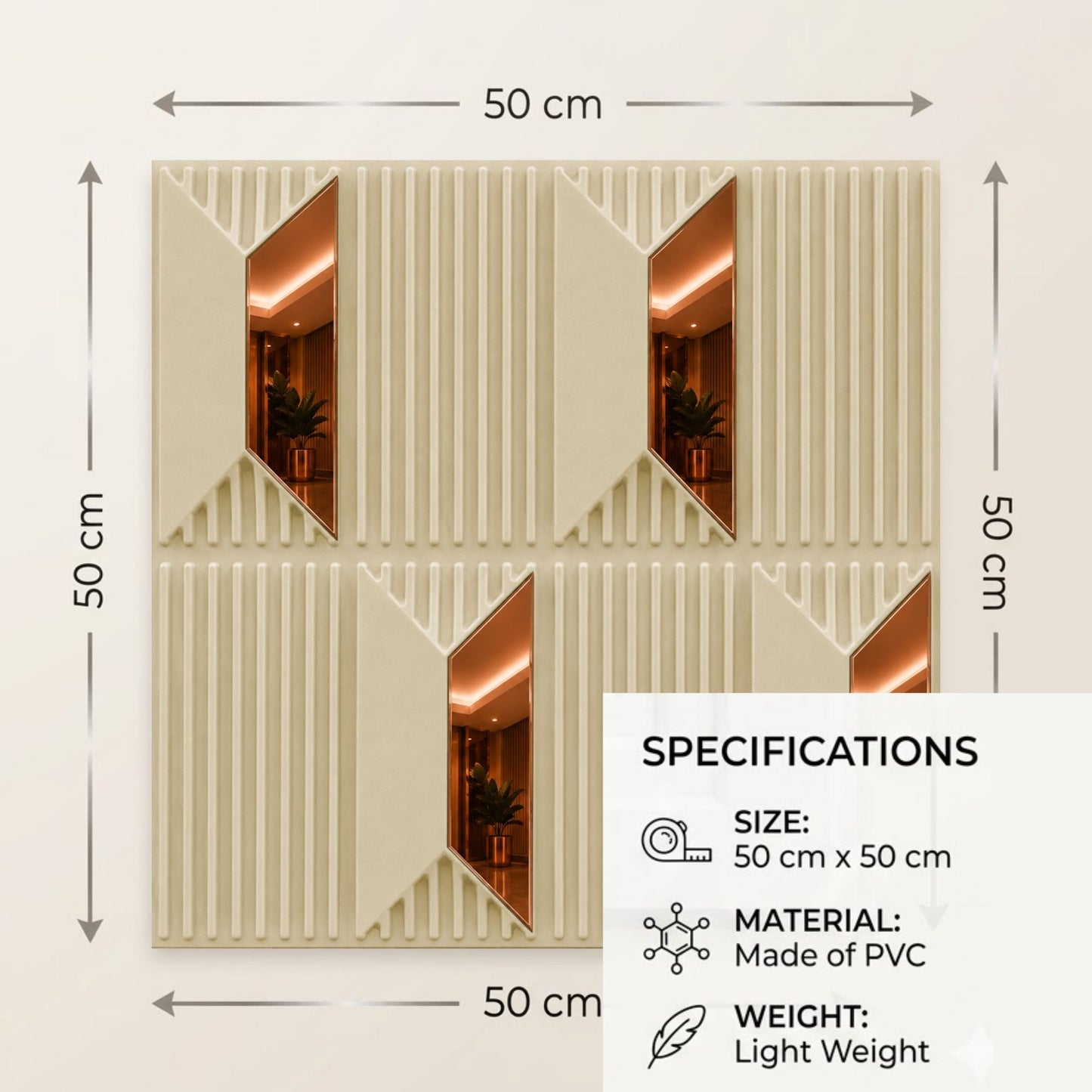 White Tail Copper Artisan Design Acrylic 3D Wall Panel-5
