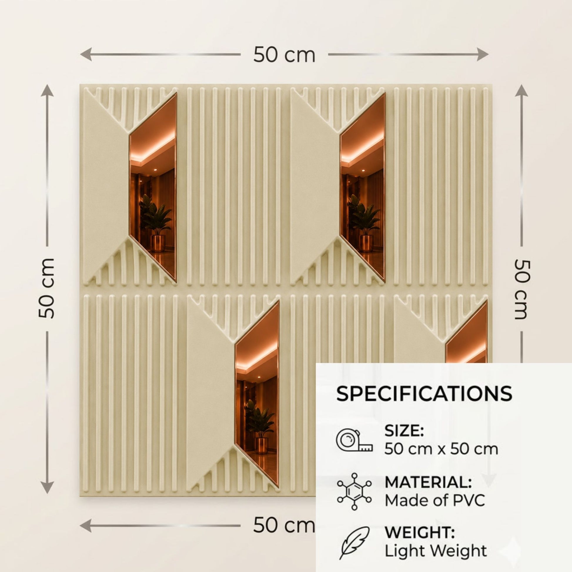 White Tail Copper Artisan Design Acrylic 3D Wall Panel-5