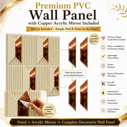 White Tail Copper Artisan Design Acrylic 3D Wall Panel-6
