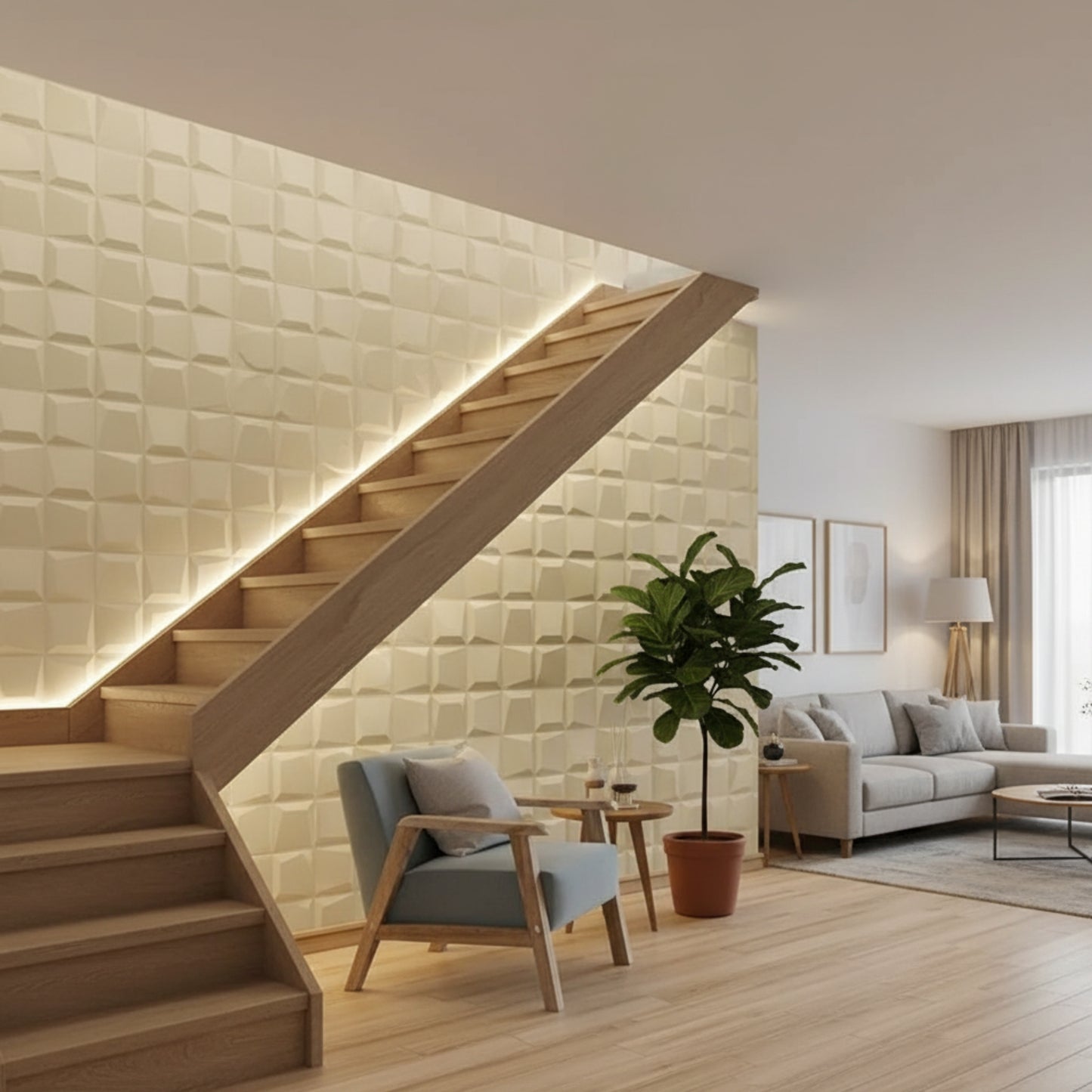 White Tail 3D Wall Panels Cubical Design