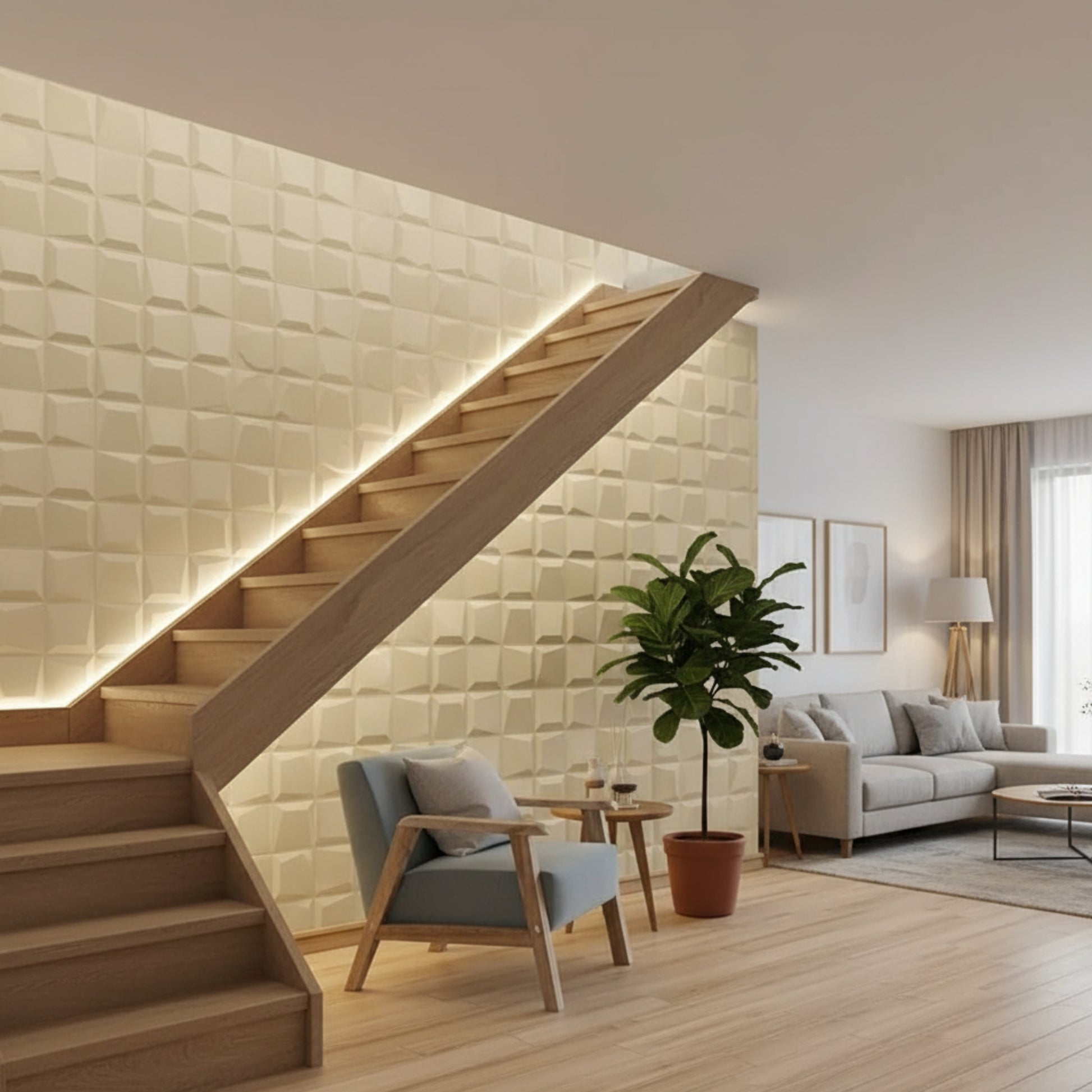 White Tail 3D Wall Panels Cubical Design