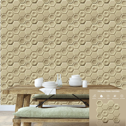 White Tail 3D Wall Panels Hexagon Design-5001