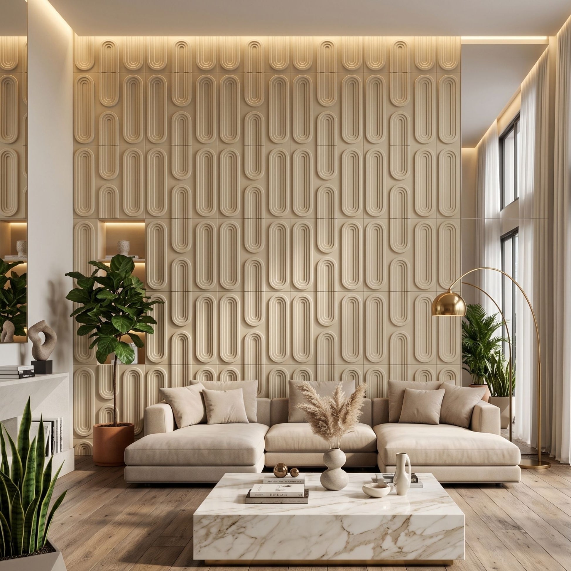 White Tail Loops Design 3D Wall Panel-1