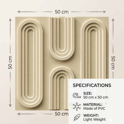 White Tail Loops Design 3D Wall Panel-3