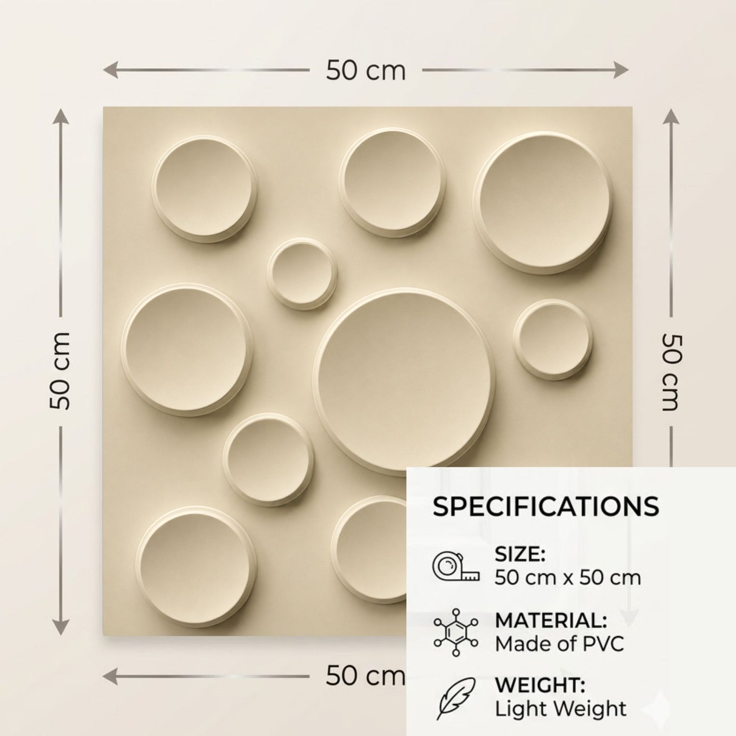 White Tail Moon Design 3D Wall Panel-3