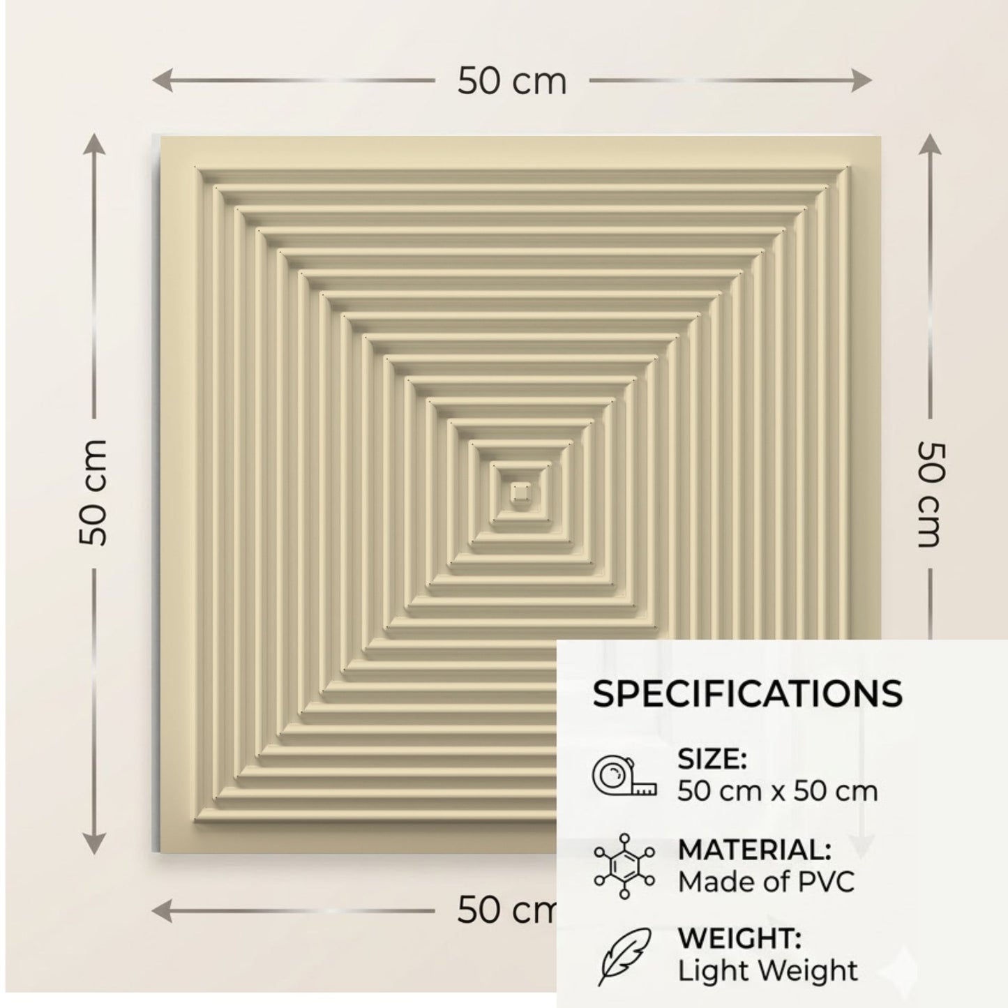 White Tail Pyramid Design 3D Wall Panel-1